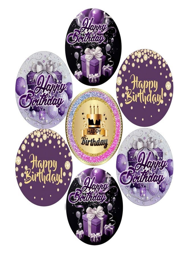 SLGIFT Vinyl Happy Birthday Theme Sticker, Self-Adhesive Vinyl Stickers, 40 Pieces, 2 x 2 Inches Round Sticker, 4 Unique Designs, R105 - Image 1